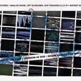 A large grid preview showcasing over 55 high-resolution retro VHS glitch textures, featuring lo-fi static noise, color bleeding, and distorted magnetic tape tracking effects.