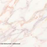 Soft and elegant warm cream marble texture featuring subtle, flowing light pink and beige veins across a smooth stone surface.