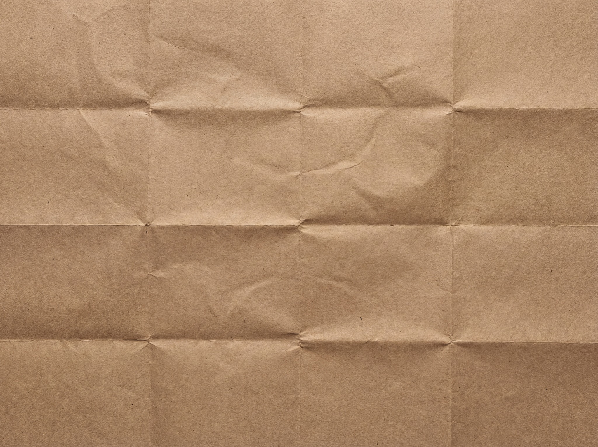 A seamless, unfolded brown kraft paper texture with grid-like fold creases.